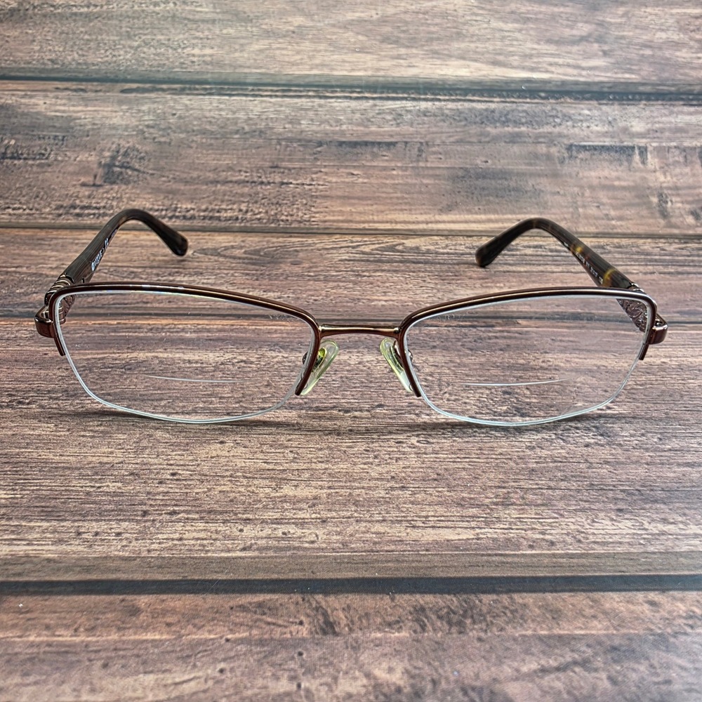 Vogue VO 3813-B 811 Brown Tortoise Crystal Semi Rimless Eyeglasses 51-17-135